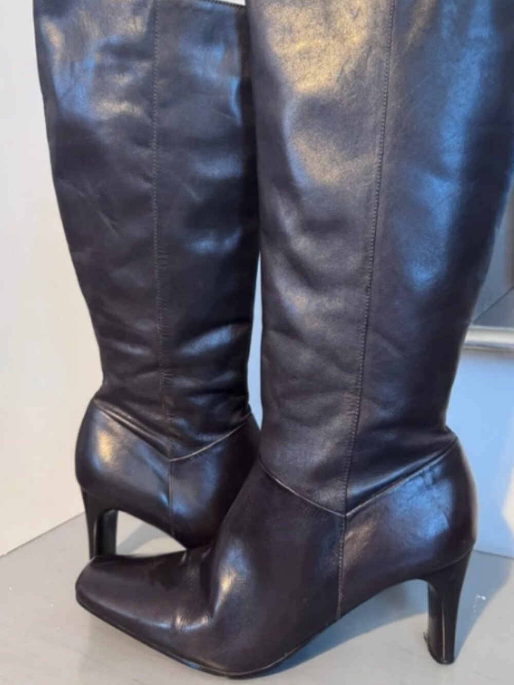 Leather boots